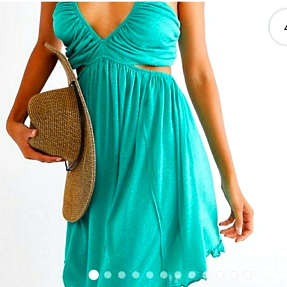 flowy summer mini dress Spring Street Sage Stripe Mini Dress| Trendy Women's Dresses